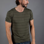 Green/Black Thin Stripe / XS