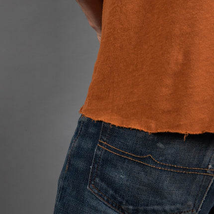 Men's Cotton Linen Patch Sleeve Tee