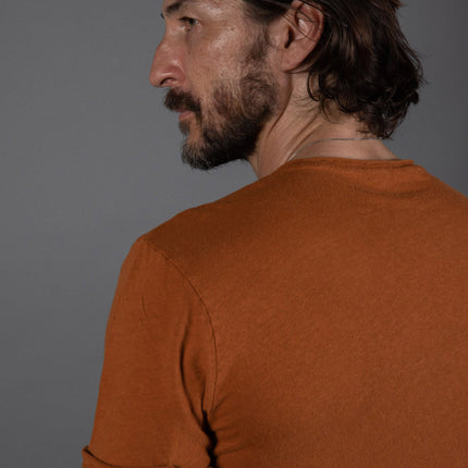 Men's Cotton Linen V-Neck Tee