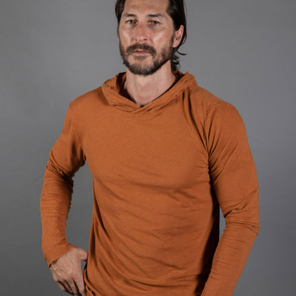 Men's Linen Blend Long Sleeve Hoodie