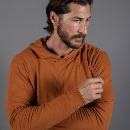 Men's Linen Blend Long Sleeve Hoodie