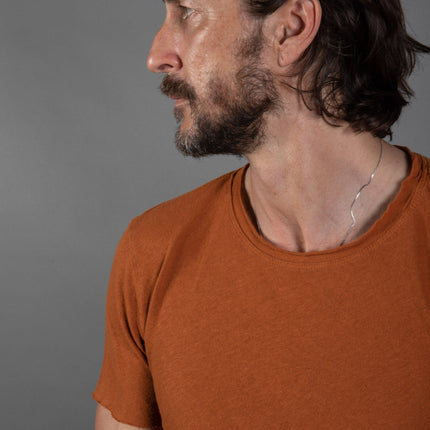Men's Linen Blend Crew Neck Tee