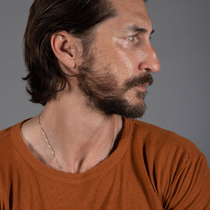 Men's Linen Blend Wide Cuff Long Sleeve Tee