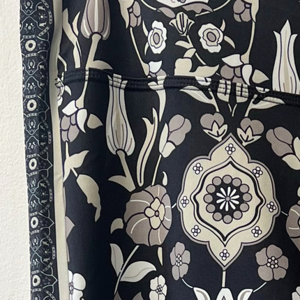 Designer Black & Tan Leggings