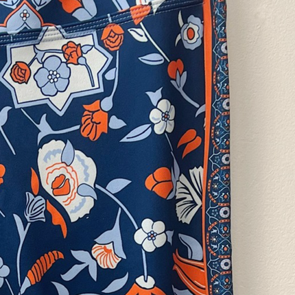 Designer Blue & Orange Leggings