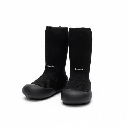 Toddler Sock Shoes with Rubber Soles | Fleece Winter Barefoot Shoes