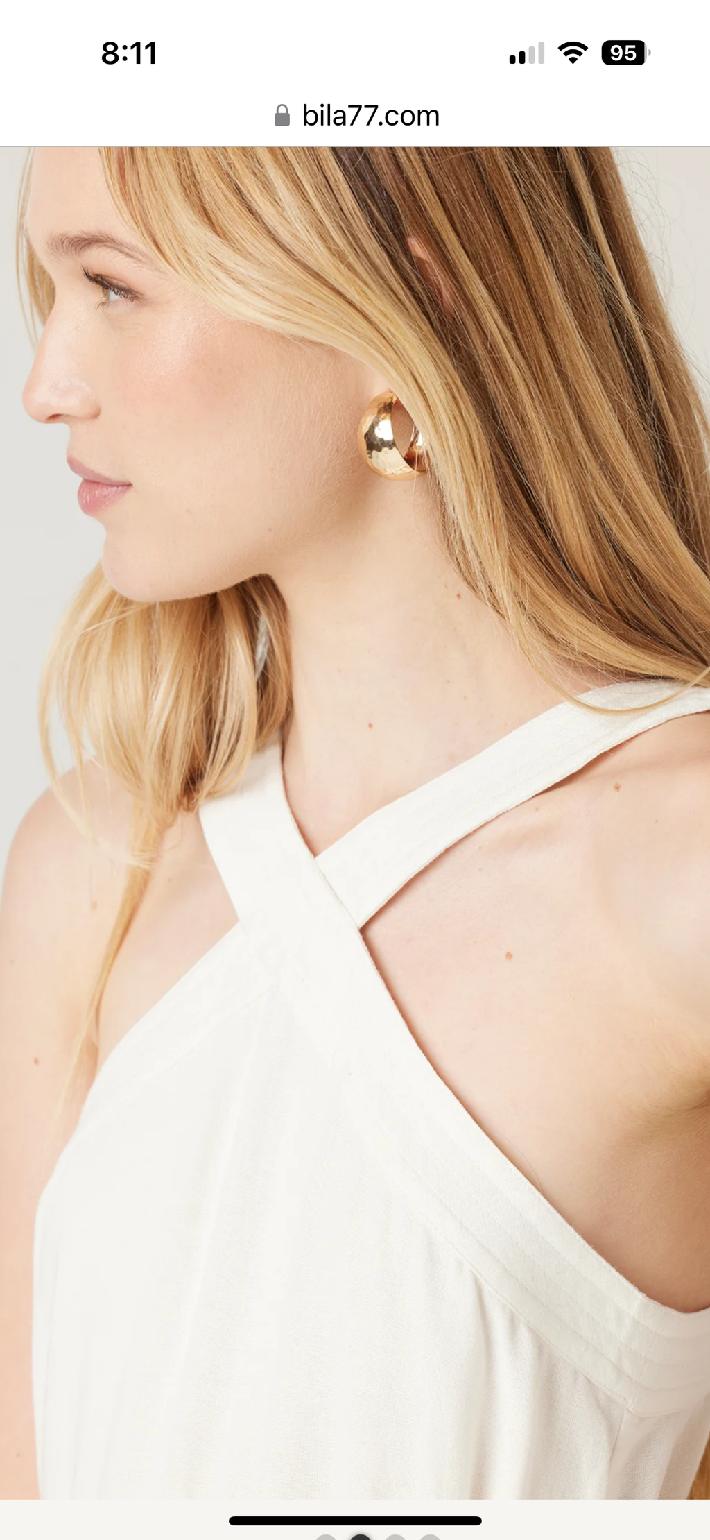 Ivory Cross Halter Dress-REDUCED