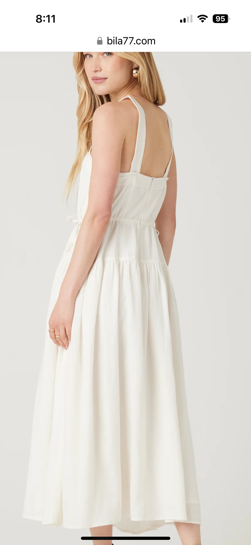 Ivory Cross Halter Dress-REDUCED