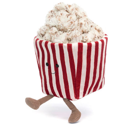 Movie Night Popcorn Plushie | 8.5” Ultra-Soft Sensory Food Toy