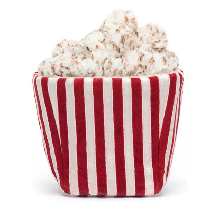 Movie Night Popcorn Plushie | 8.5” Ultra-Soft Sensory Food Toy
