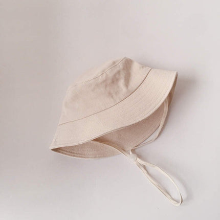 Kids Linen Sun Hat – Fisherman Bucket Hat for Toddlers with Adjustable Strap