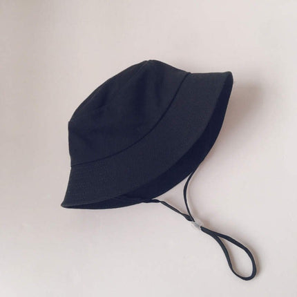 Kids Linen Sun Hat – Fisherman Bucket Hat for Toddlers with Adjustable Strap