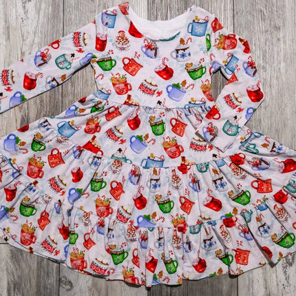 Long Sleeve Twirl Dress & Short Set