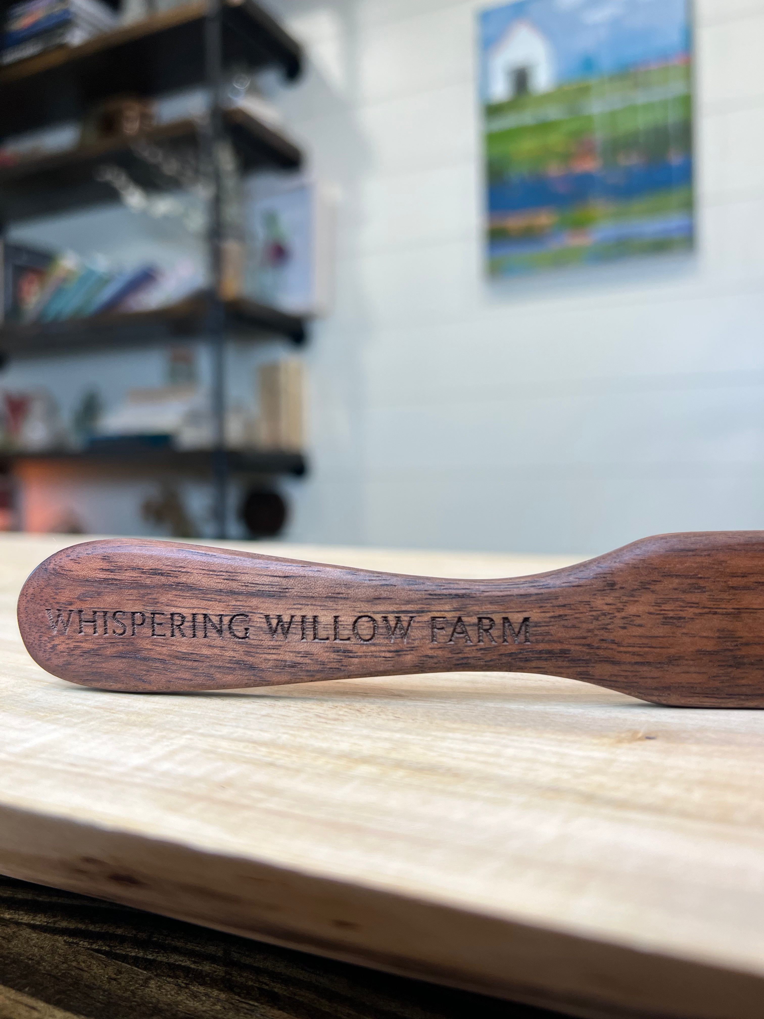 Solid Walnut - Wood Sourdough Spatula