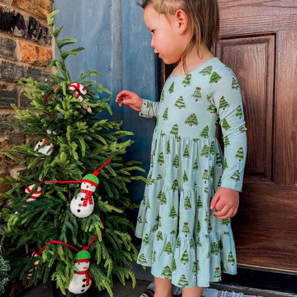 Long Sleeve Twirl Dress & Short Set