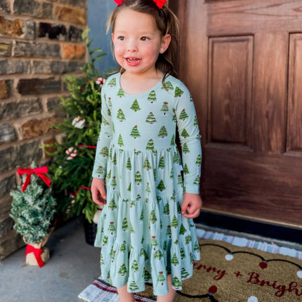 Long Sleeve Twirl Dress & Short Set