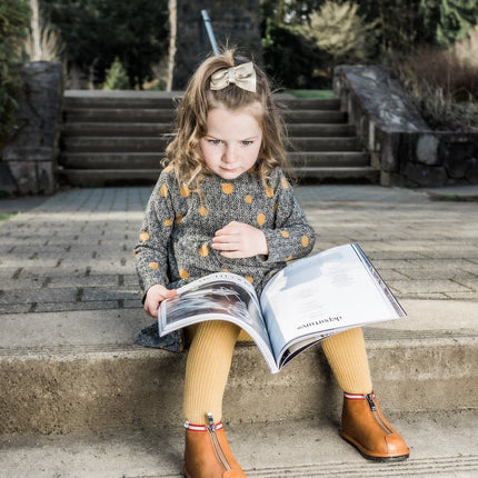 Stylish & Easy-On: Hand-Stitched Brown Ankle Boots for Toddlers| Zipper Closure