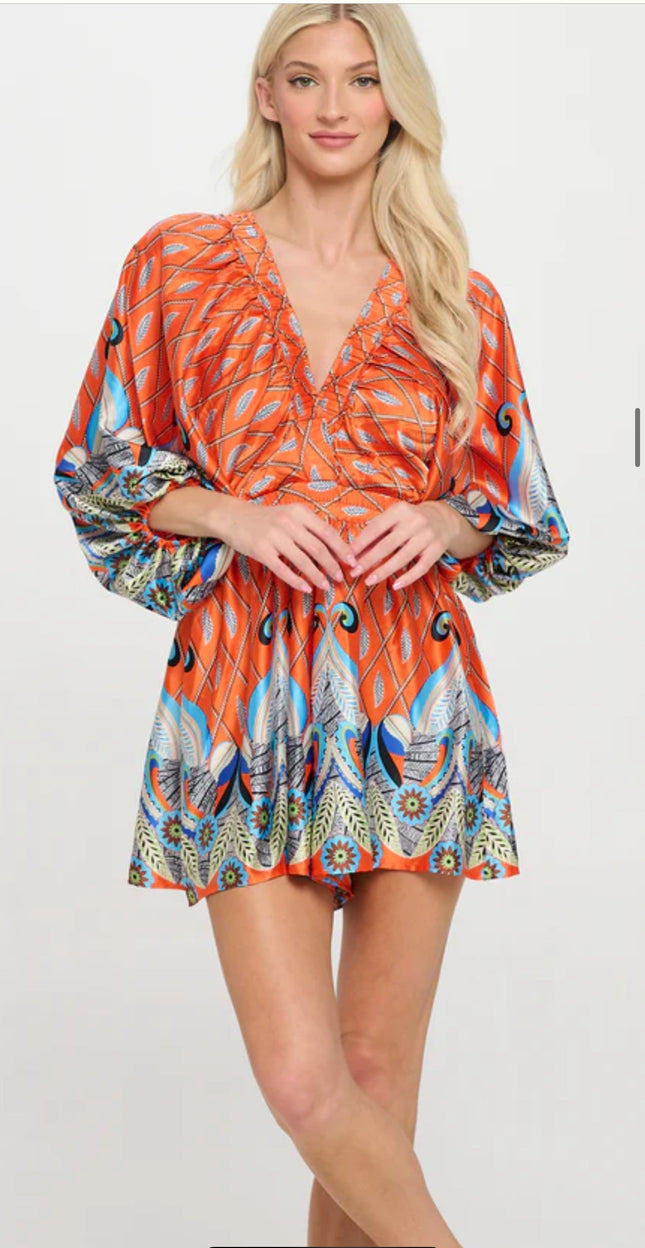 Orange Summer Romper