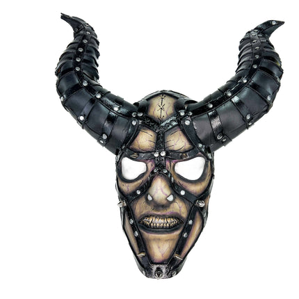 Evil Being - Handmade Genuine Horned Leather Devil/Demon/Satan Horned Mask