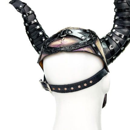 Evil Being - Handmade Genuine Horned Leather Devil/Demon/Satan Horned Mask