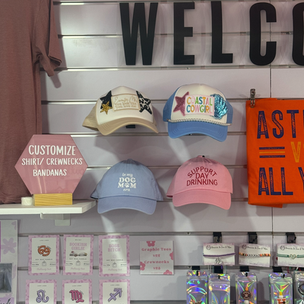 Slat wall hat hanger
