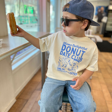 MOMS DONUT DATE CLUB TEE - CREAM (FRONT ONLY)