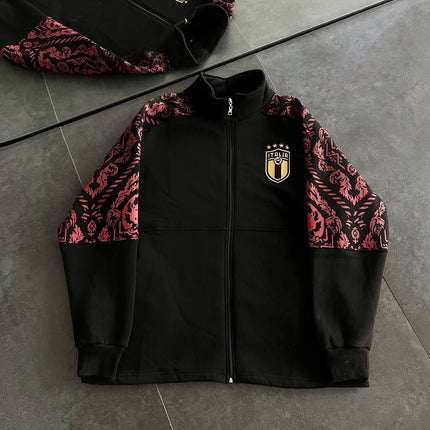 Italy Logo Zippered Hoodie - Stylish Sweatshirt with Sleeve Print Design