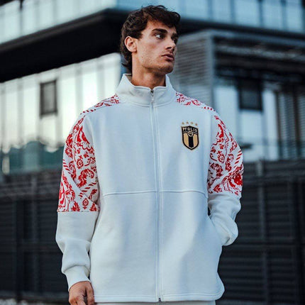 Italy Logo Zippered Hoodie - Stylish Sweatshirt with Sleeve Print Design