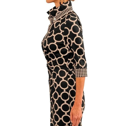 Twist Front Black Dress
