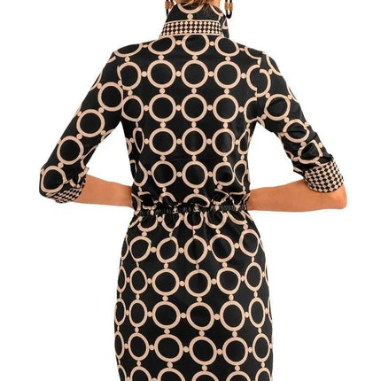 Twist Front Black Dress