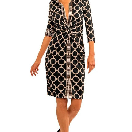 Twist Front Black Dress