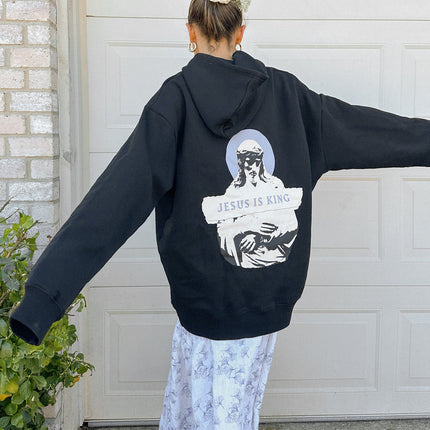 Jesus Is King Black Unisex Hoodie