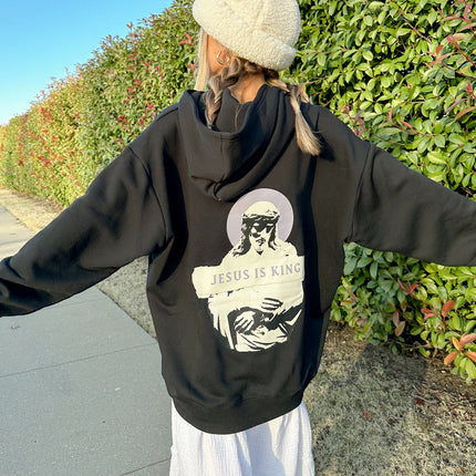 Jesus Is King Black Unisex Hoodie