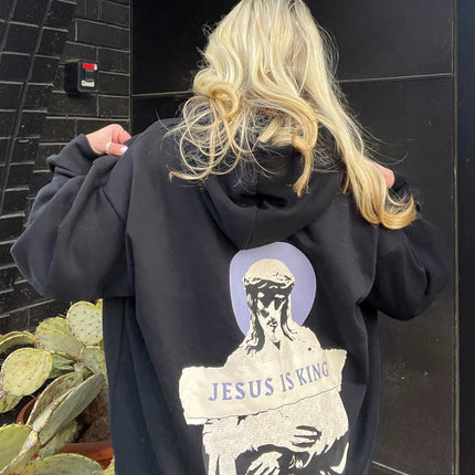 Jesus Is King Black Unisex Hoodie