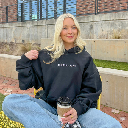 Jesus Is King Black Unisex Hoodie