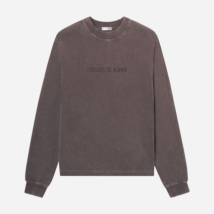 Jesus Is King Brown LS Unisex Tee
