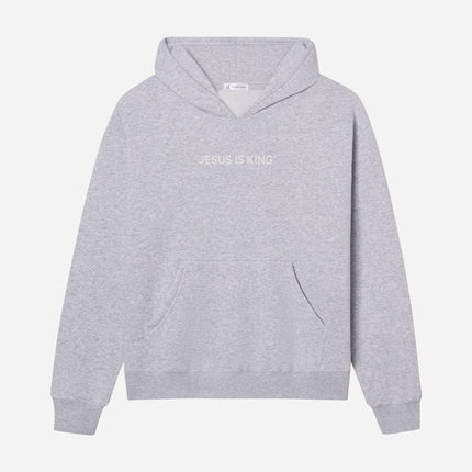 Jesus Is King Heather Grey Unisex Hoodie