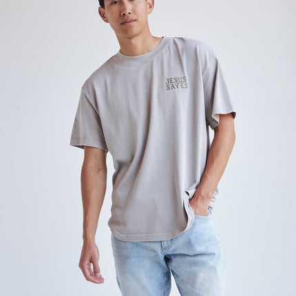 Jesus Saves Taupe Unisex Tee