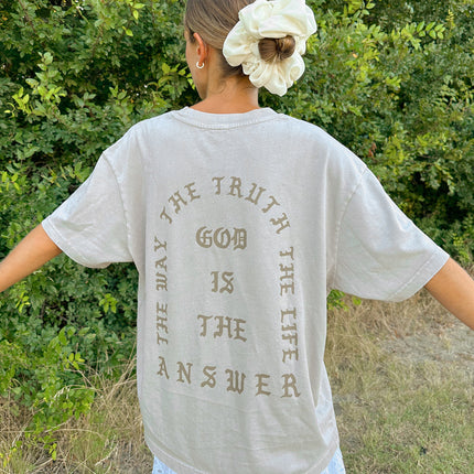 Jesus Saves Taupe Unisex Tee
