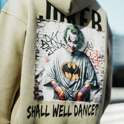 Joker "Shall We Dance?" Graphic Unisex Oversized Hoodie
