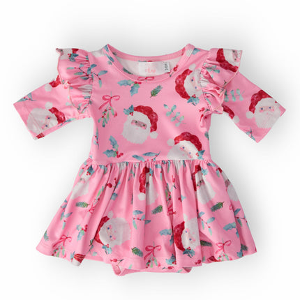 Jolly Old Saint Nick Twirl Flutter Bodysuit