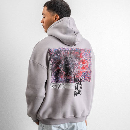 Keep It Real Embroidered Oversized Sweatshirt - Soft Brushed 3-Ply Fabric