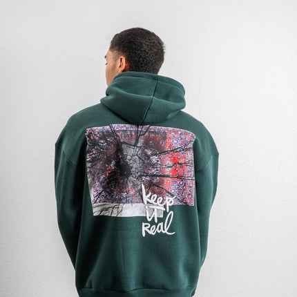 Keep It Real Embroidered Oversized Sweatshirt - Soft Brushed 3-Ply Fabric