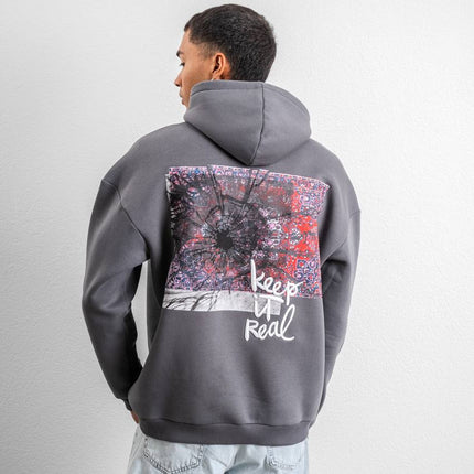 Keep It Real Embroidered Oversized Sweatshirt - Soft Brushed 3-Ply Fabric