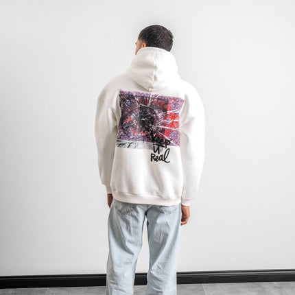 Keep It Real Embroidered Oversized Sweatshirt - Soft Brushed 3-Ply Fabric