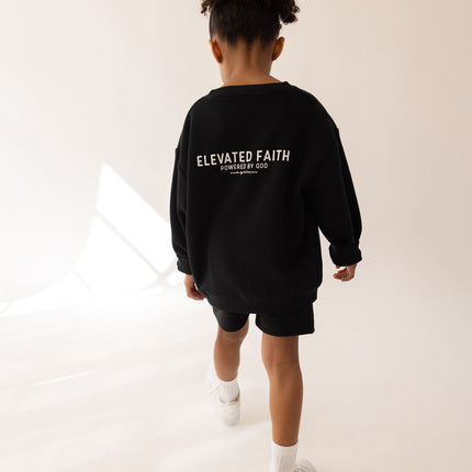 Kingdom Club Black Kids Crewneck