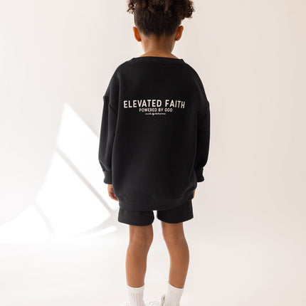 Kingdom Club Black Kids Crewneck
