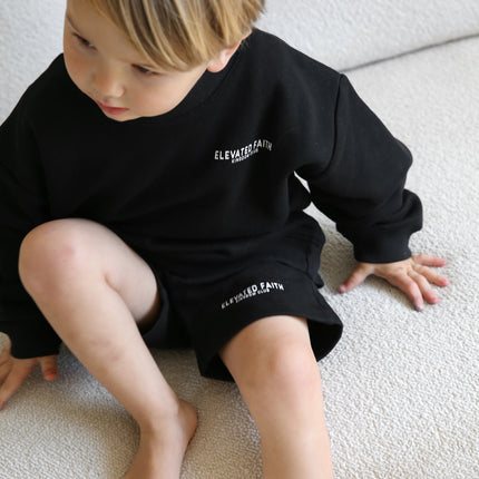 Kingdom Club Black Kids Crewneck