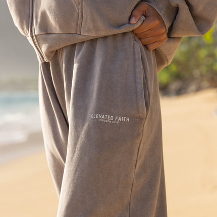 Kingdom Club Brown Wide Leg Sweatpant
