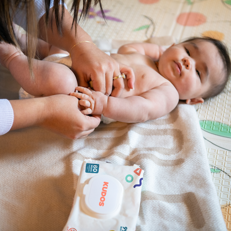 Diaper Box & Wipes Bundle | 100% Cotton-Lined TCF Diapers Size 1-6 | Kudos